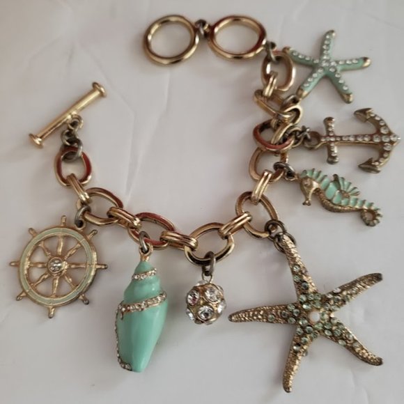 Nautical themed bracelet with 7 charms - Picture 5 of 6